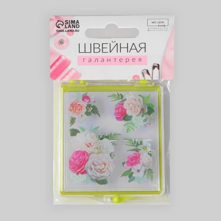 Magnetic needle "flowers", with needles, 7 × 8 cm, yellow color-3