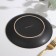 Board ceramic dessert shade "Vanilla", d = 19.5 cm, black color