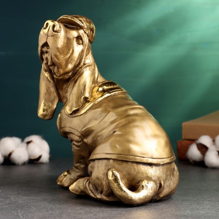 Figure "Dachshund in the cap" 24cm, bronze-1
