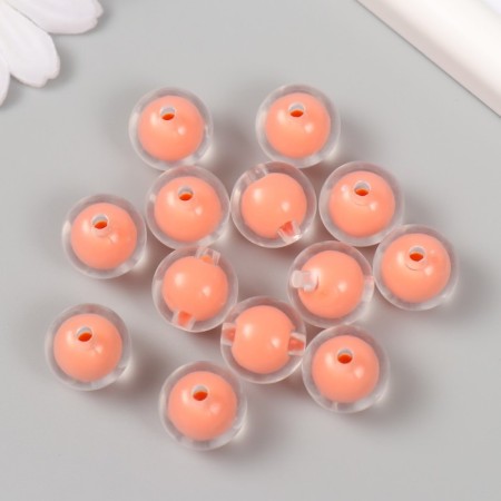 Beads for creativity plastic "Orange" glossy set 30 grams d = 1.6 cm-1