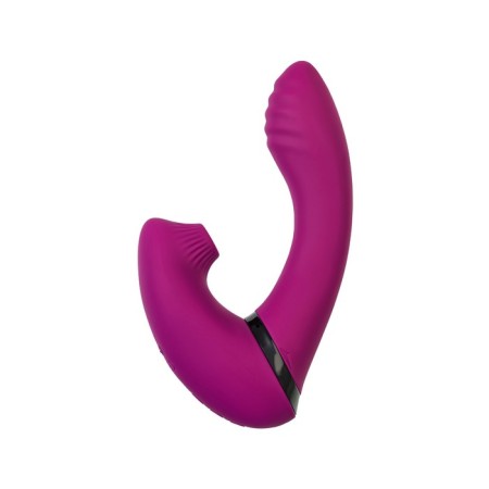Turnoven vibrator with vacuum stimulation Jos Spinser, 23 cm, silicone, purple color-8