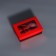 Box for 6 sweets red glitter, 12 x 8.5 x 4 cm. Confectionery packaging