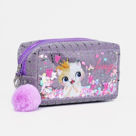 Lightning cosmetic bag, lilac color