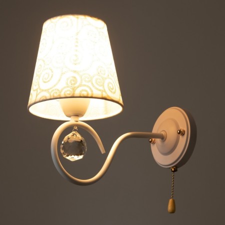 Bra "jam" 1x40W E14 white patinated 20x15x26 cm.-2