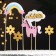 Toppers Set (6 B1) "Cute Unicorn", pink