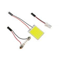Auto Stuffing LED, 12 V, 24 SMD, two adapters, white light