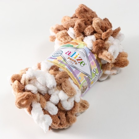 Yarn "Puffy Color" 100 % micropoliester 9m/100g (6398)-1