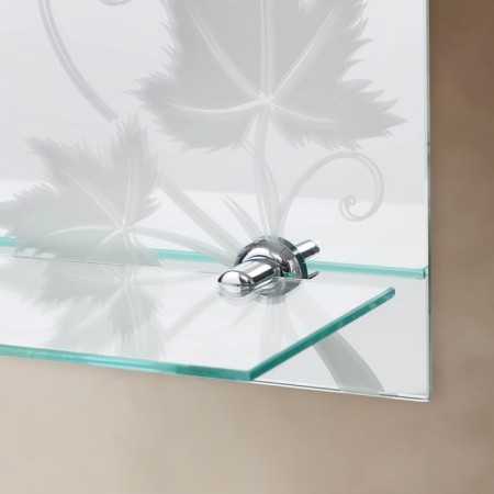 Mirror, wall -mounted, with sandblasting graphics, with a shelf, 70*52 cm-1