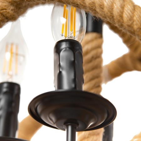 Bayerlux chandelier "Weaving" 4x40W E27 Black 40x40x140 cm-6