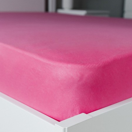 Knitted sheet on an elastic band 90x200x25cm, fuchsia waders, 120g/m HL100%-1