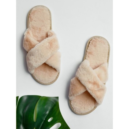 Women's slippers Amaro Home, size 39-41, beige color-5
