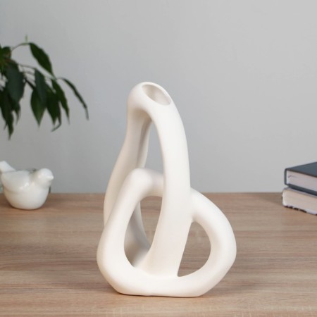 VAZA Ceramics Table "Bailey" 23 cm, white-3