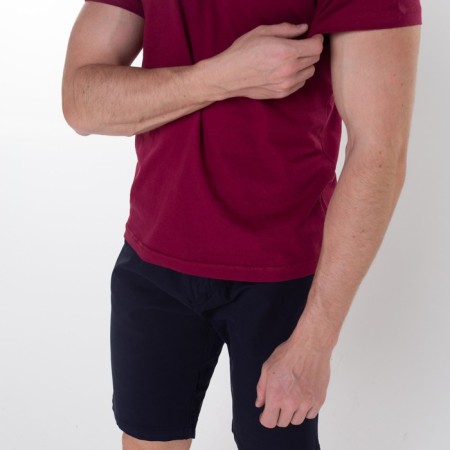 T -shirt male, burgundy color, size 50-2