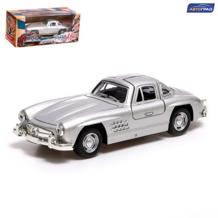 Metal machine "luxury", inertial, doors open, 1:32, silver color