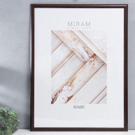 Photo frame Plastic "Mira" 60x80 cm 647246-24, dark walnut (plastic screen)