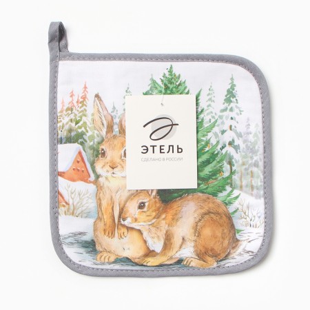 Take "New Year's bunnies" by Sarzha, 19x19cm, 100% x/l, Vatin 250g/m2-4