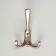 Hook furniture tundra TKT003, three -rod, copper