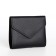 Women's wallet on the button, black color
