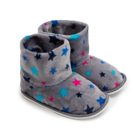 Women's slippers, gray star color, size 37