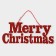 Decorative decoration (suspension) "Mery Christmas" 18.7x45 cm