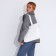 Shopper bag on magnet, white color