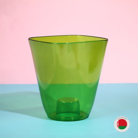 Pot for orchids, 2.5 l, 16.4 × 18.5 cm, plastic, transparent green-4