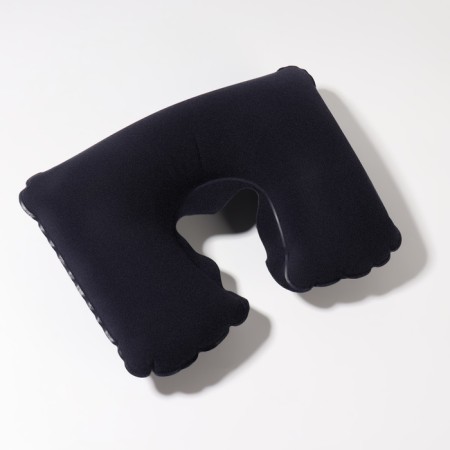 Pillow for the neck is road, inflatable, 38 × 24 cm, blue color-1