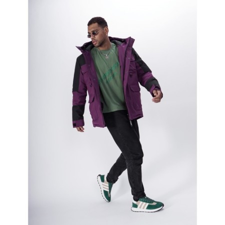 Ski jacket men, size 50, purple color-5