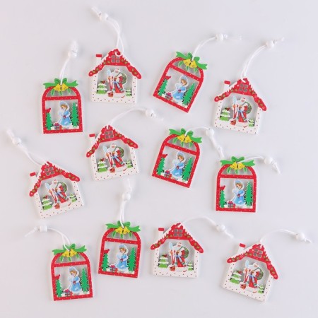 Set of New Year's pendants, 12 pcs., Mix-3