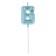 Candle in the cake on the skewer "Almaz", the number "6", blue, 4.8x2.6 cm
