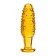 Sexus Glass anal plug, glass, yellow, 13 cm, d = 4 cm