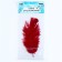 Feather for decor, size: 24 cm, burgundy color