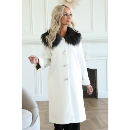 Female coat, size 42, white color-12