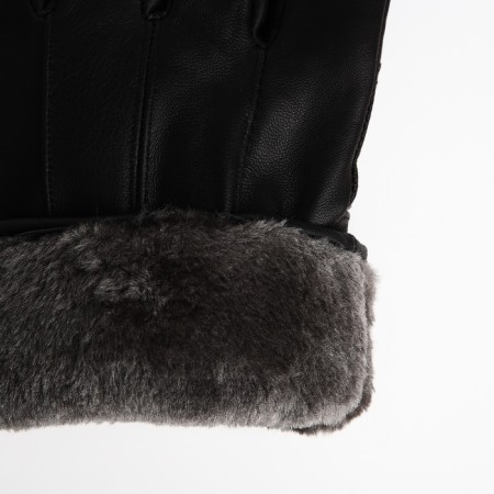 Male gloves, size 22, with insulation, black color-2