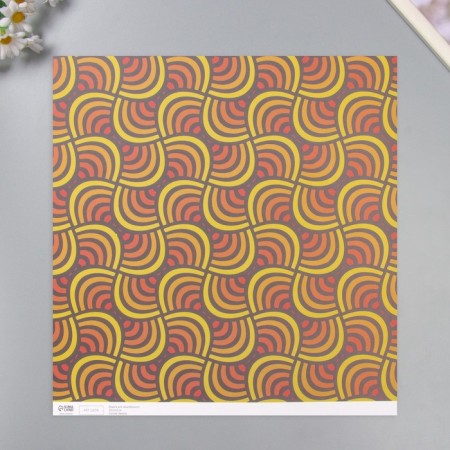 Scrapbooking paper "Summer wave" density 180 grams set 5 pcs 30.5x32 cm-2