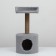 House for cats with a claw, with a sunbed, round, 35 x 35 x 70 cm, gray