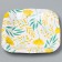 Plate plate disposable square "festive", mimosa, flowers, 16.5x16.5 cm