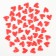 Caboshon "heart", set of 50 pcs., Size 1 pc. - 2.6 × 2.6 × 0.3 cm, red color