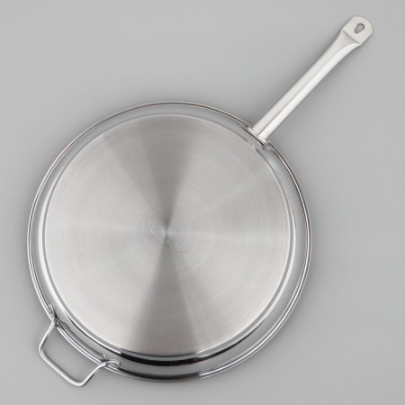 Skoroda "General catering", D = 40 cm, housing thickness 0.8 mm, bottom 3.5 mm, anti -stick coating, induction, metallic color-1