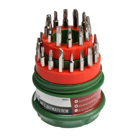 Set for accurate work scrap, holder with bats, in the case, 31 subject-2