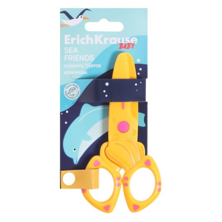 Baby scissors 12 cm Erichkrause "Sea Friends", plastic, mix-5