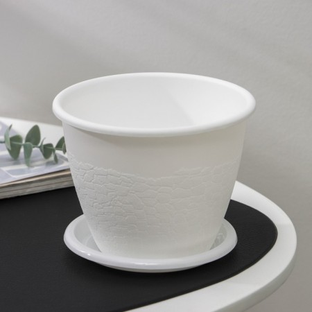 Pot with the Podon "Rosalia", 1.2 l, the color is white-1