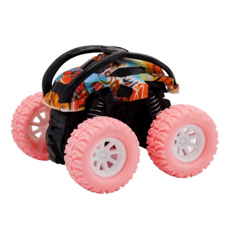 Friction Funky Toys Flooding machine, with print and pink wheels, 4x4