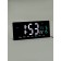 Electronic wall clock, calendar and thermometer, 36.2 x 15.5 cm, white numbers 10 x 4.5 cm 1076627