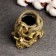 Sninker "Snake on the Skull" Old Gold, 9.5x8x8cm
