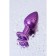 Anal plug with the Toyfa Metal rhinestone, purple, amethyst, 8.2 cm, d = 3.4 cm