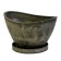 Pot for flowers and plants with a pallet, wood coal boat 25x18x15cm, 2.8l