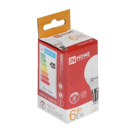 LED lamp In Home, E14, G45, 6 W, 540 LM, 3000 K, warm white-6