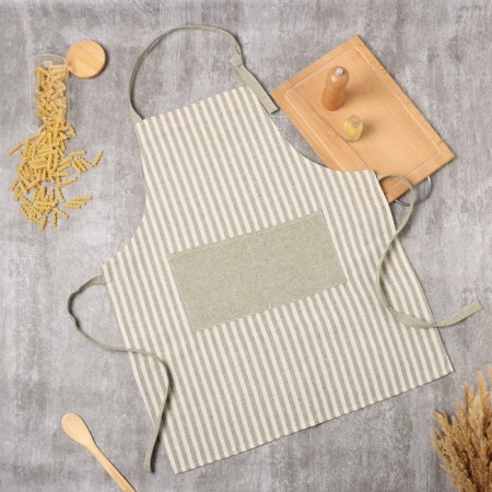 Apron Dilyana strip ts. Green 62*76 cm, 50% p/e 50% HL