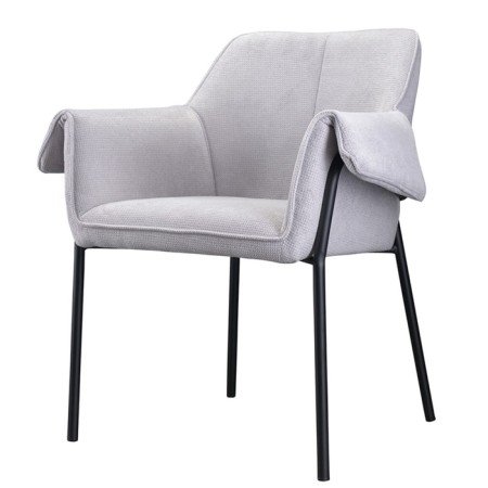 Aline chair, 550 × 700 × 830 mm, Shenill, light gray color-2